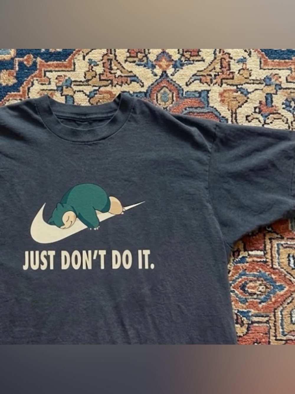 Graphic Tee with 'Just Don't Do It.' Snorlax - Picture 3 of 4